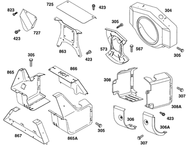 Blower Hsg,air Guide Parts Diagram and Parts List for 402417-0640-XX  Briggs and Stratton Engine